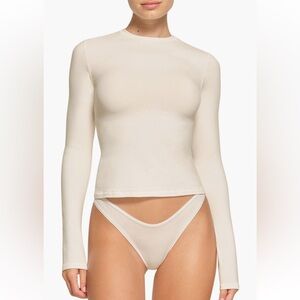 SKIMS Cotton Jersey Long Sleeve T-Shirt